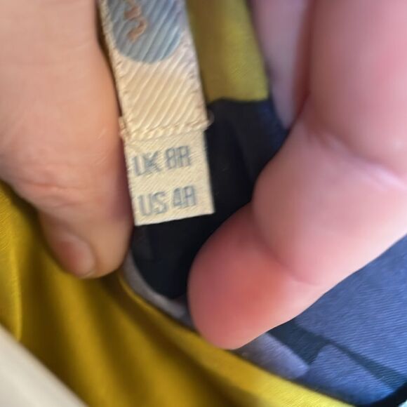 BODEN Women's Geometric Dot Wrap Viscose Silk Dress Size US 4R - Picture 6 of 15